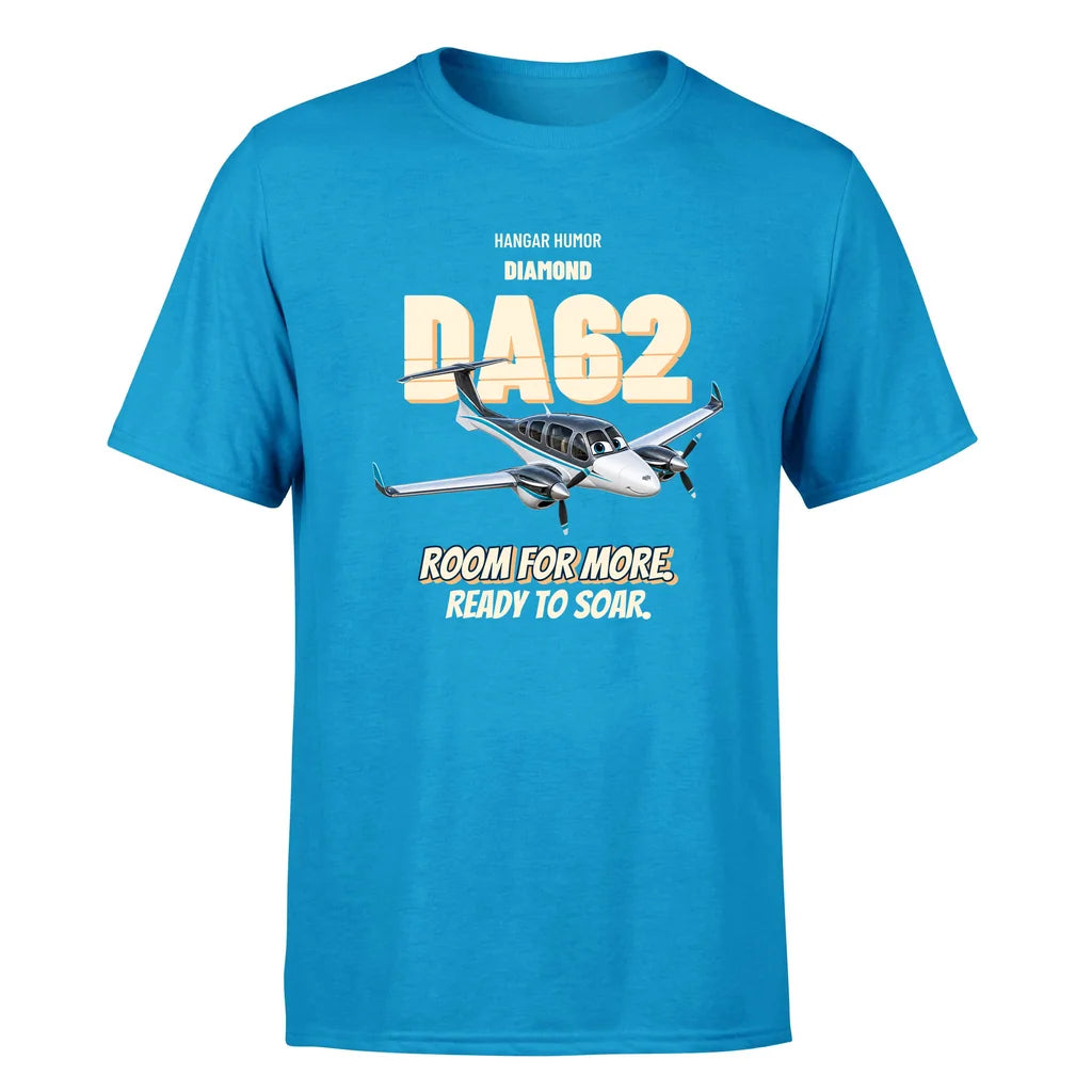 Diamond DA62 - Room for more. Ready to soar. - Premium T-Shirt design on turquoise premium t shirt