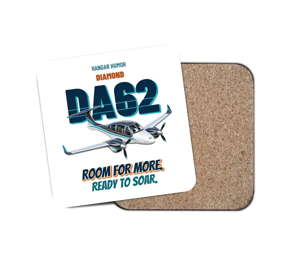 Diamond DA62 - Room for more. Ready to soar. design on white 1 piece coaster