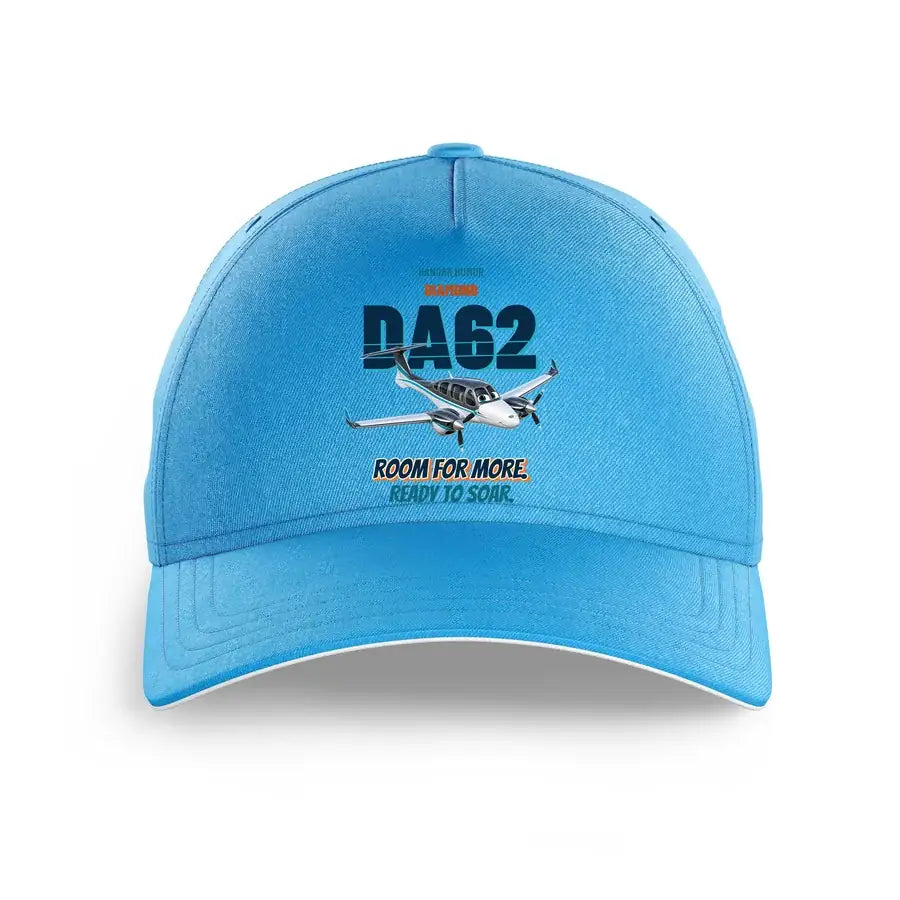 Diamond DA62 - Room for more. Ready to soar. design on light blue printed hat