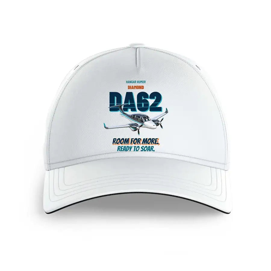 Diamond DA62 - Room for more. Ready to soar. design on white printed hat