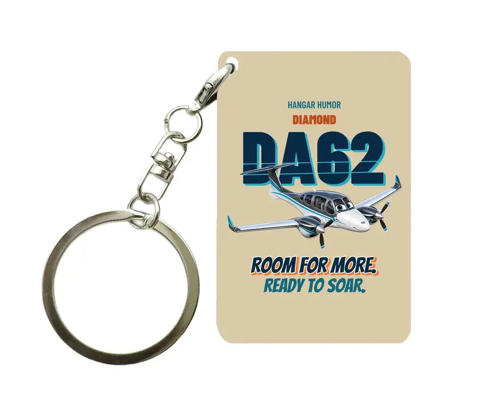 Diamond DA62 - Room for more. Ready to soar. design on beige key chain