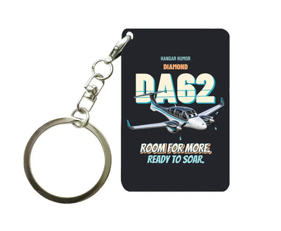 Diamond DA62 - Room for more. Ready to soar. design on black key chain