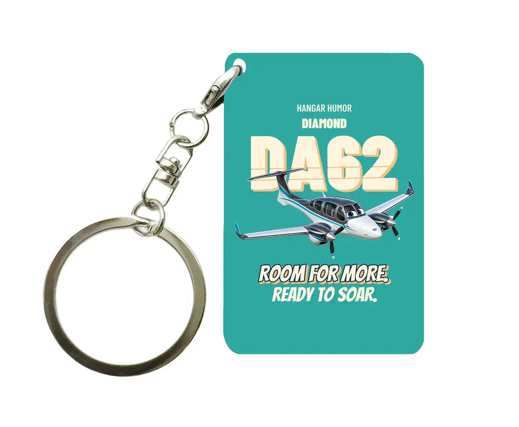 Diamond DA62 - Room for more. Ready to soar. design on turquoise key chain