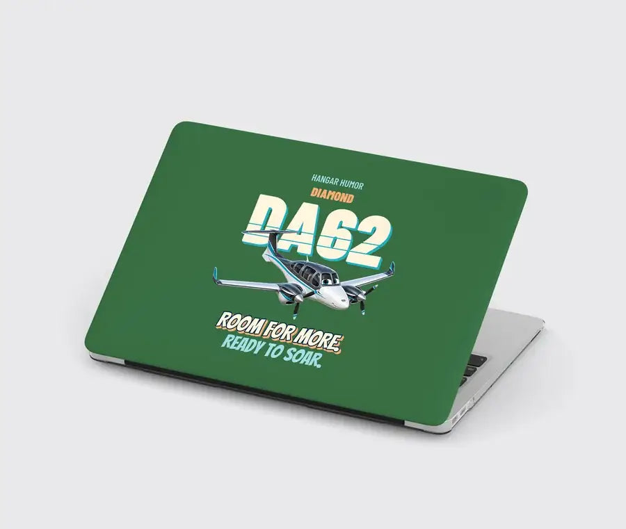 Diamond DA62 - Room for more. Ready to soar. design on green MacBook case