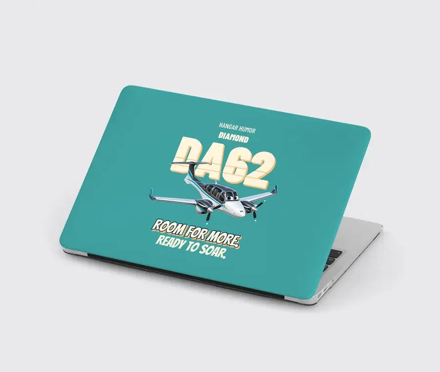 Diamond DA62 - Room for more. Ready to soar. design on turquoise MacBook case