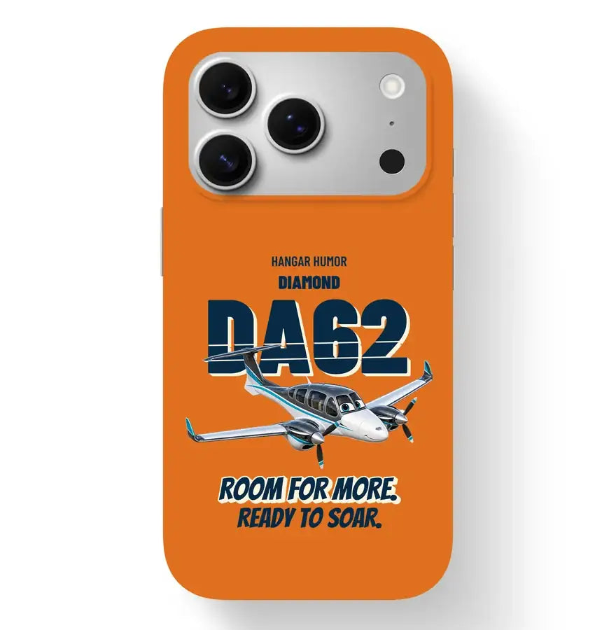 Diamond DA62 - Room for more. Ready to soar. design on orange magsafe iphone 17 pro