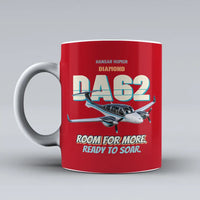 Thumbnail for Diamond DA62 - Room for more. Ready to soar. design on red ceramic mug