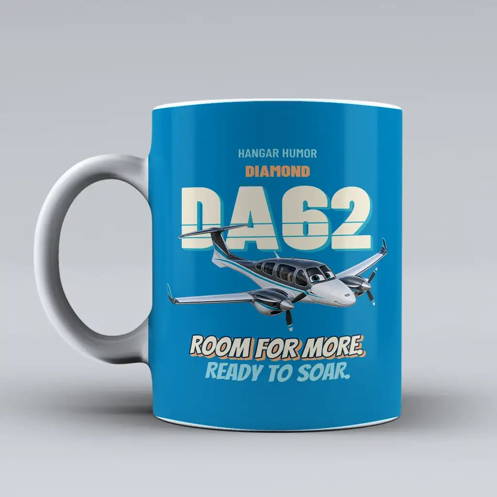Diamond DA62 - Room for more. Ready to soar. design on turquoise ceramic mug