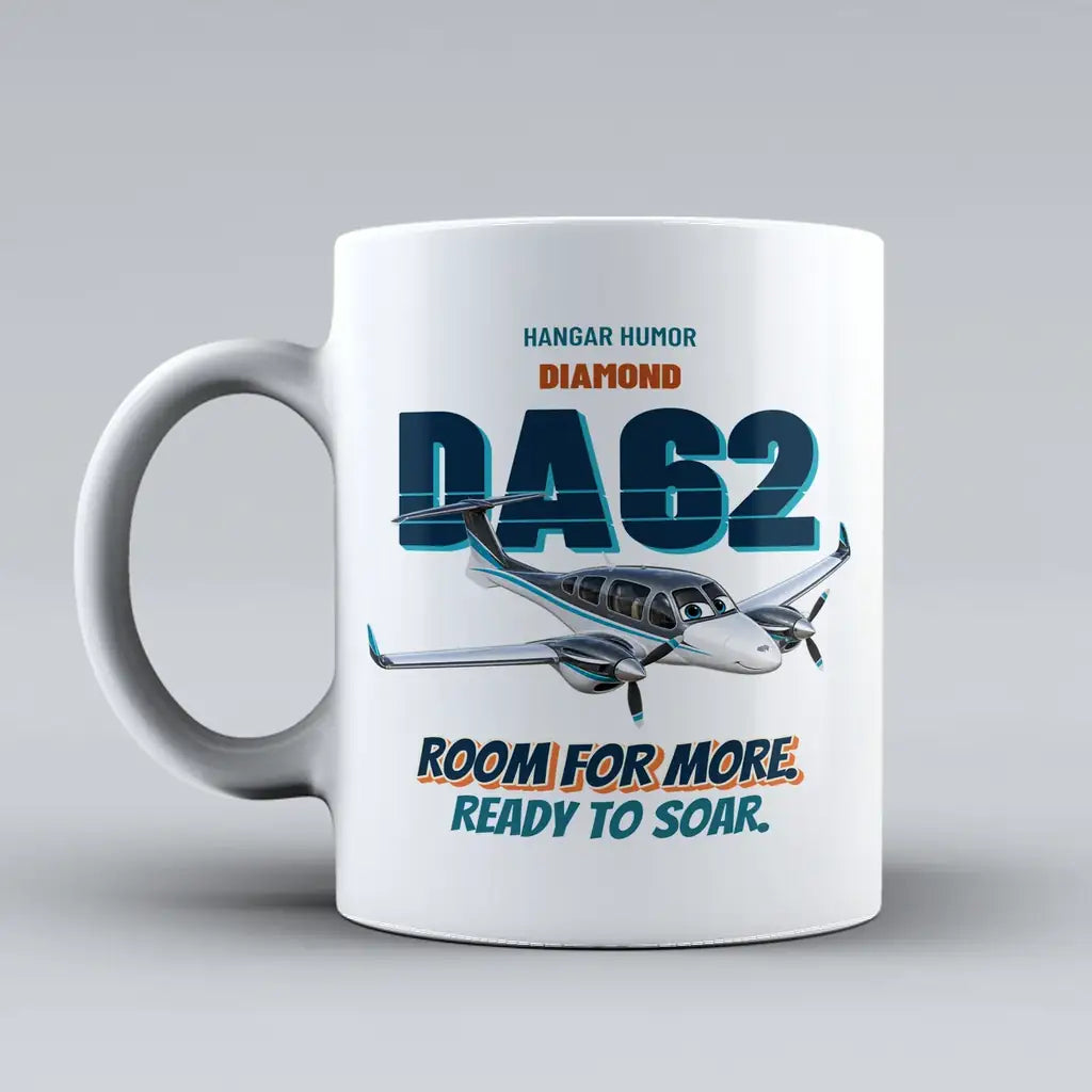 Diamond DA62 - Room for more. Ready to soar. design on white ceramic mug