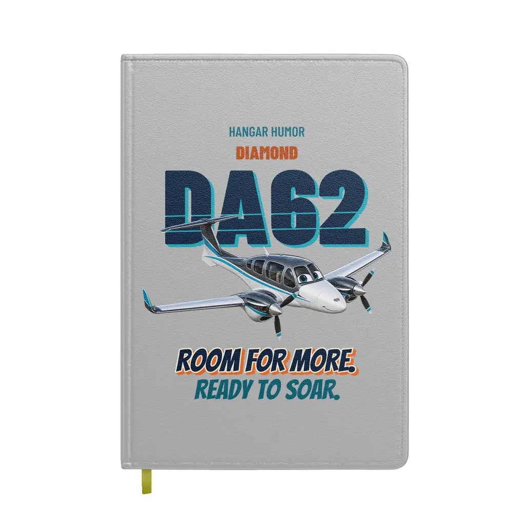 Diamond DA62 - Room for more. Ready to soar. design on light gray notebook