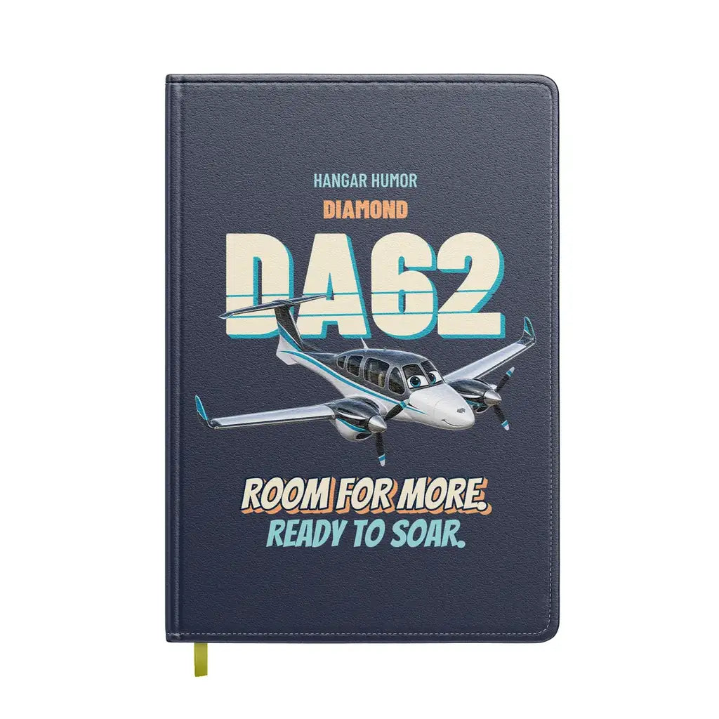 Diamond DA62 - Room for more. Ready to soar. design on navy blue notebook