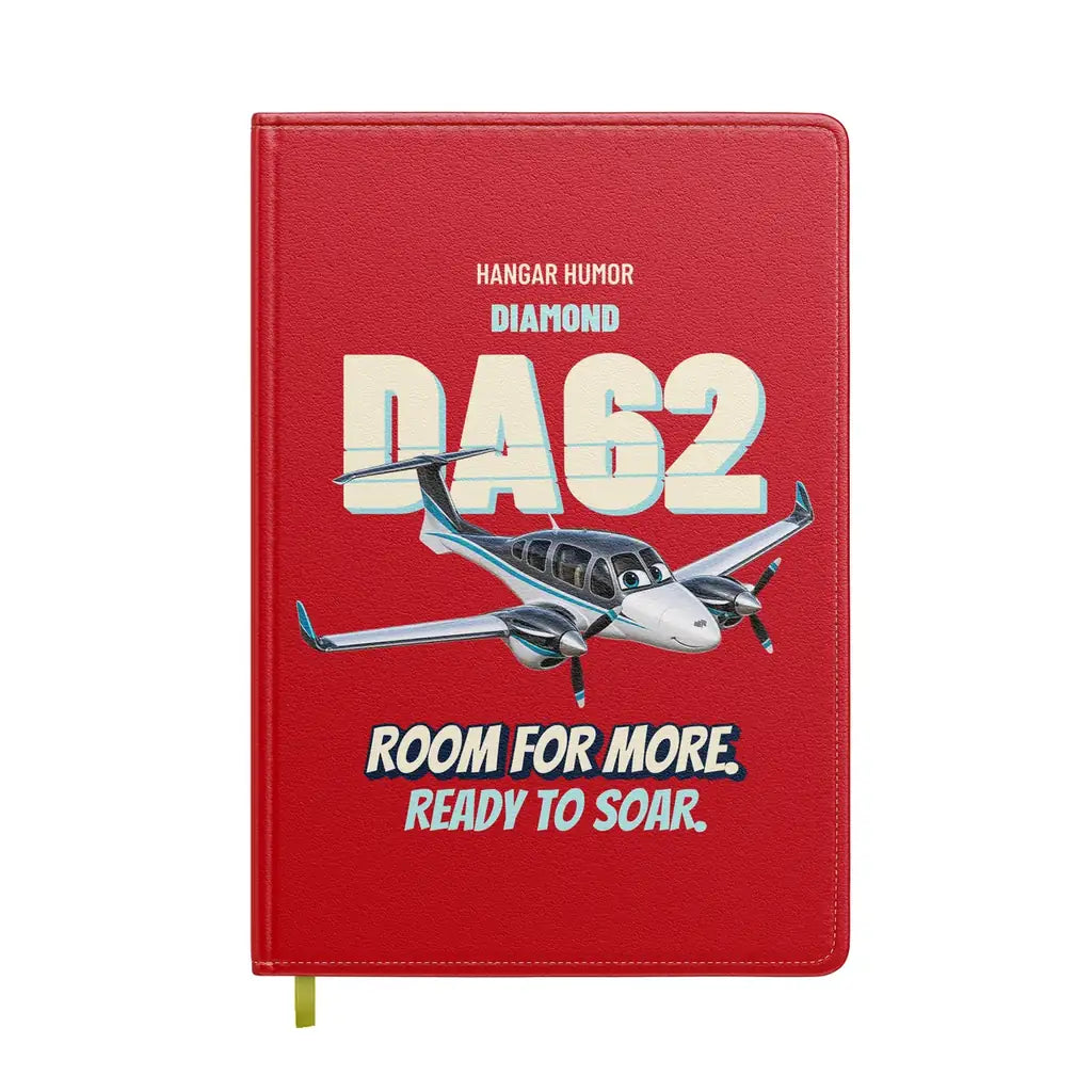 Diamond DA62 - Room for more. Ready to soar. design on red notebook