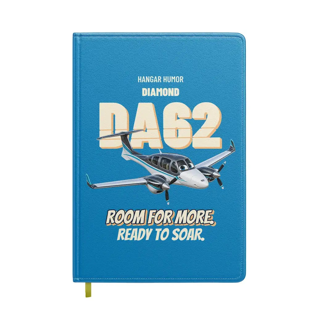 Diamond DA62 - Room for more. Ready to soar. design on turquoise notebook