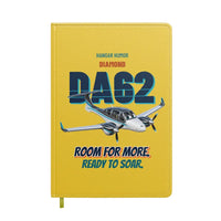 Thumbnail for Diamond DA62 - Room for more. Ready to soar. design on yellow notebook