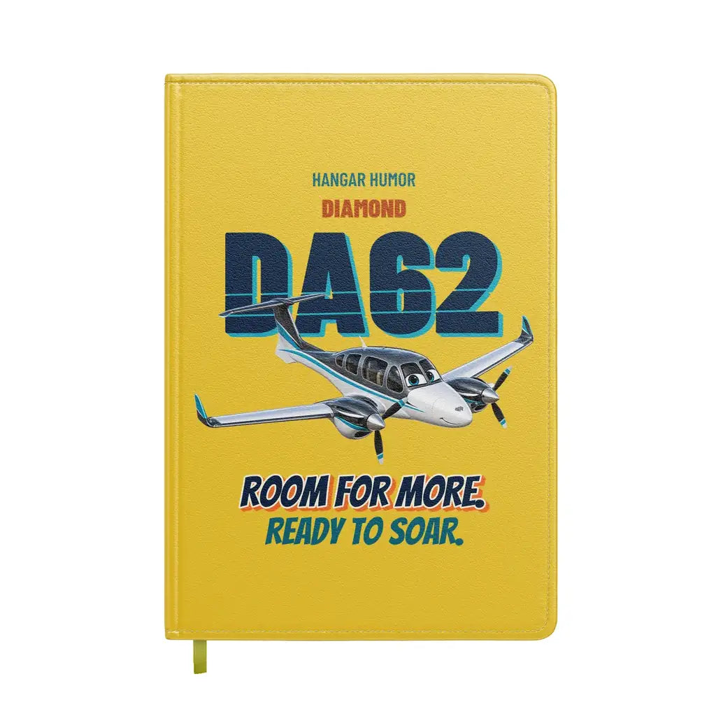 Diamond DA62 - Room for more. Ready to soar. design on yellow notebook