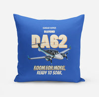 Thumbnail for Diamond DA62 - Room for more. Ready to soar. design on blue pillow