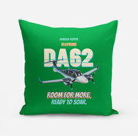 Thumbnail for Diamond DA62 - Room for more. Ready to soar. design on green pillow