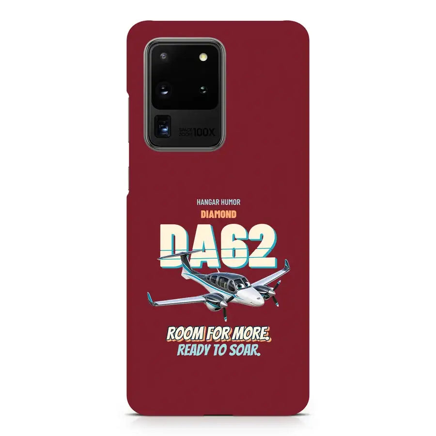Diamond DA62 - Room for more. Ready to soar. design on dark red samsung case