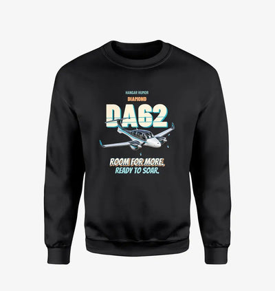 Diamond DA62 - Room for more. Ready to soar. design on black sweatshirt