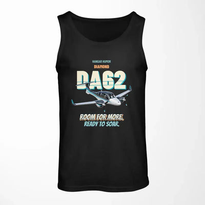 Diamond DA62 - Room for more. Ready to soar. design on black tank top