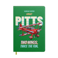 Thumbnail for Pitts S-2B - Two wings. Twice the fun. design on green notebook