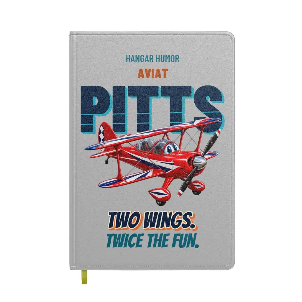 Pitts S-2B - Two wings. Twice the fun. design on light gray notebook