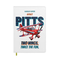Thumbnail for Pitts S-2B - Two wings. Twice the fun. design on white notebook