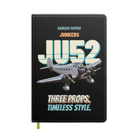 Thumbnail for Junkers Ju 52/3m - Three props. Timeless style. design on black notebook