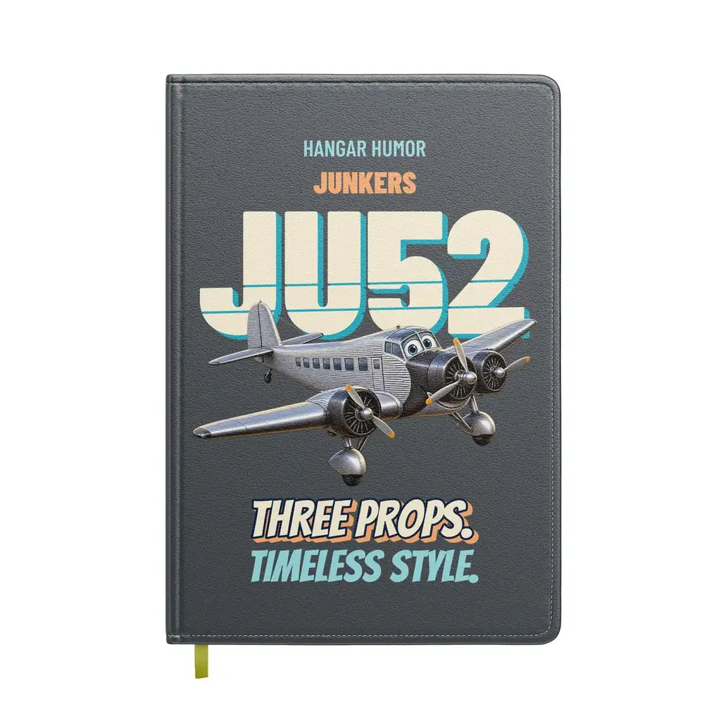 Junkers Ju 52/3m - Three props. Timeless style. design on gray notebook