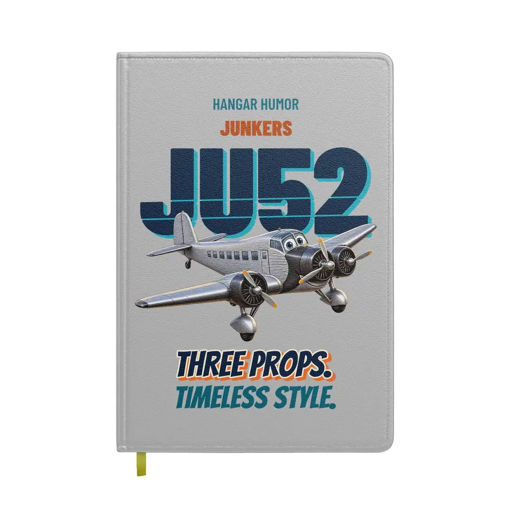 Junkers Ju 52/3m - Three props. Timeless style. design on light gray notebook