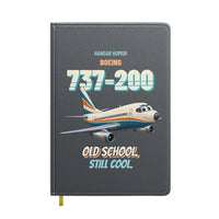 Thumbnail for Boeing 737-200 - Old school. Still cool. design on gray notebook