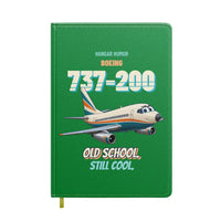 Thumbnail for Boeing 737-200 - Old school. Still cool. design on green notebook