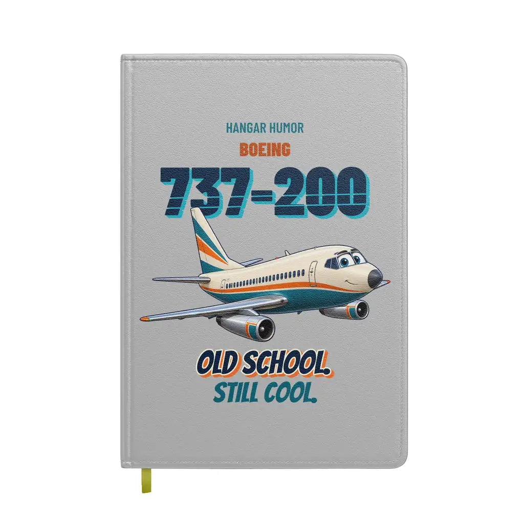 Boeing 737-200 - Old school. Still cool. design on light gray notebook