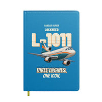 Thumbnail for Lockheed L-1011 TriStar - Three engines. One icon. design on turquoise notebook