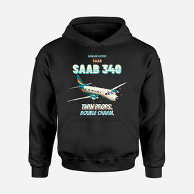 Single-Side Printing — Saab 340B - Twin props. Double charm. Hoodies