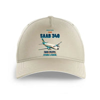 Thumbnail for Saab 340B - Twin props. Double charm. design on beige printed hat
