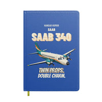 Thumbnail for Saab 340B - Twin props. Double charm. design on blue notebook