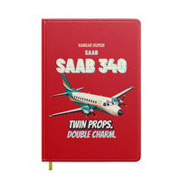 Thumbnail for Saab 340B - Twin props. Double charm. design on red notebook