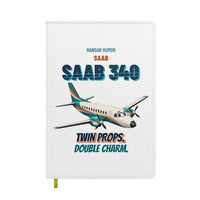 Thumbnail for Saab 340B - Twin props. Double charm. design on white notebook