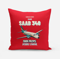 Thumbnail for Saab 340B - Twin props. Double charm. design on red pillow