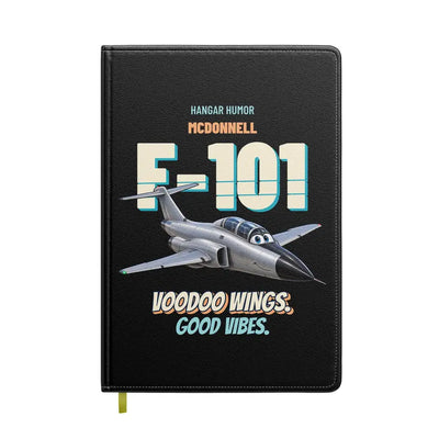 McDonnell F-101B Voodoo - Voodoo wings. Good vibes. design on black notebook