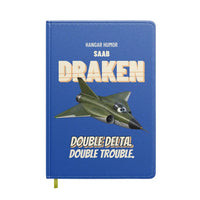 Thumbnail for Saab 35 Draken - Double delta. Double trouble. design on blue notebook
