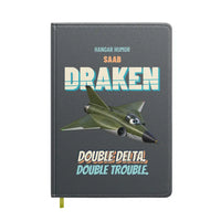 Thumbnail for Saab 35 Draken - Double delta. Double trouble. design on gray notebook