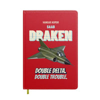 Thumbnail for Saab 35 Draken - Double delta. Double trouble. design on red notebook