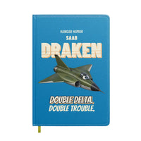 Thumbnail for Saab 35 Draken - Double delta. Double trouble. design on turquoise notebook