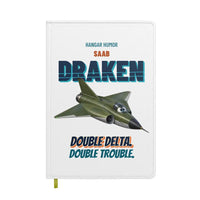 Thumbnail for Saab 35 Draken - Double delta. Double trouble. design on white notebook