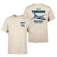 Thumbnail for Panavia Tornado GR4 - Swing wings. Steady sass. - Double-Side T-Shirt design on beige double side t shirt