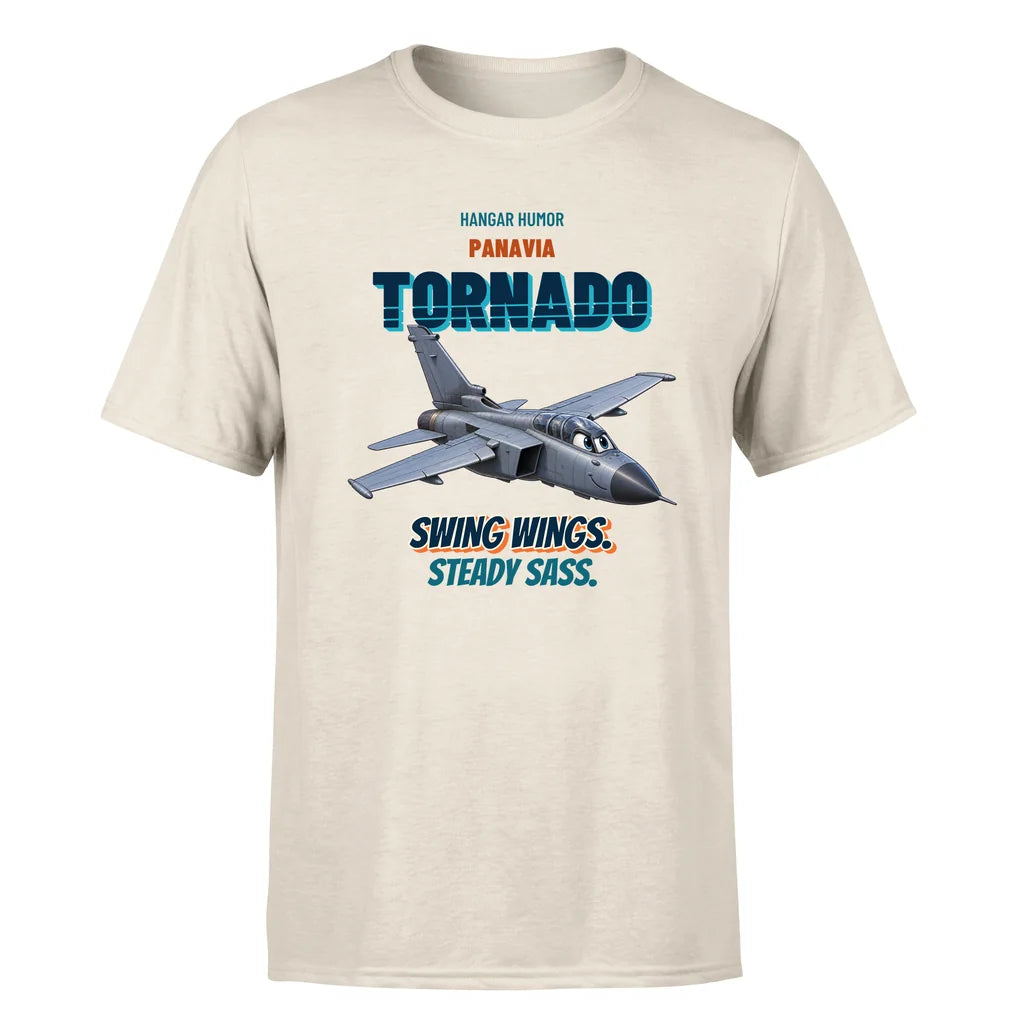 Panavia Tornado GR4 - Swing wings. Steady sass. - Premium T-Shirt design on beige premium t shirt