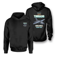 Thumbnail for Panavia Tornado GR4 - Swing wings. Steady sass. - Double-Side Hoodie design on black double side hoodie