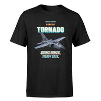 Thumbnail for Panavia Tornado GR4 - Swing wings. Steady sass. - Premium T-Shirt design on black premium t shirt